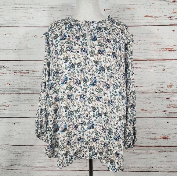 LOFT Tops - LOFT Plus Floral Print Long Sleeve Women's Top Size 22 New With Tags